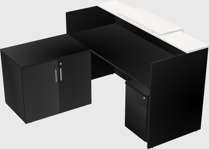 L-shaped modular reception