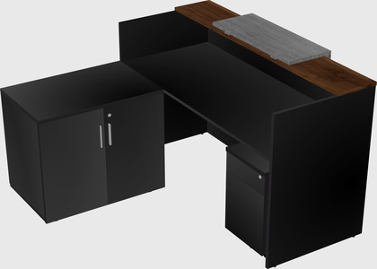 L-shaped modular reception