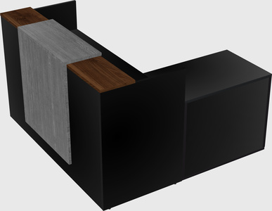 L-shaped modular reception