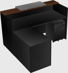 L-shaped modular reception
