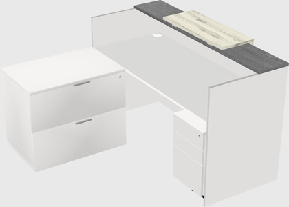 L-shaped modular reception