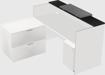 L-shaped modular reception