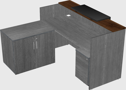 L-shaped modular reception