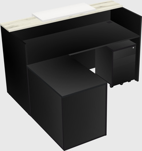 L-shaped modular reception