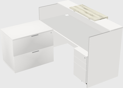 L-shaped modular reception