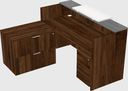 L-shaped modular reception