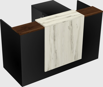 L-shaped modular reception