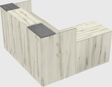 L-shaped modular reception