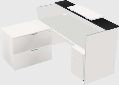 L-shaped modular reception