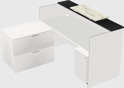 L-shaped modular reception