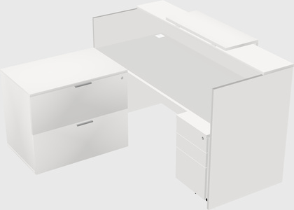 L-shaped modular reception