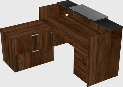 L-shaped modular reception