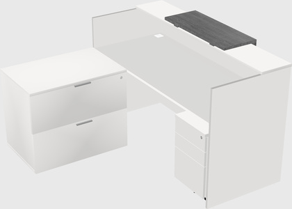 L-shaped modular reception