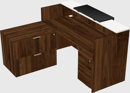 L-shaped modular reception