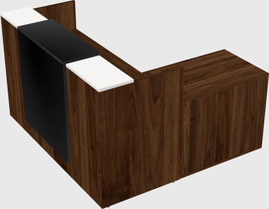 L-shaped modular reception