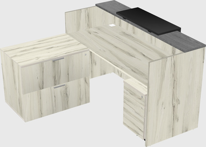 L-shaped modular reception