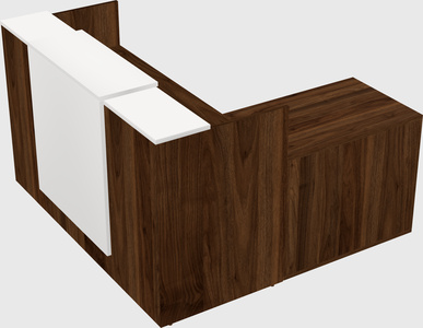 L-shaped modular reception