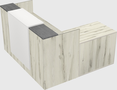 L-shaped modular reception