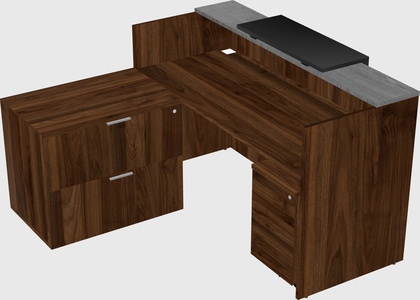 L-shaped modular reception