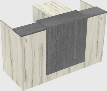 L-shaped modular reception