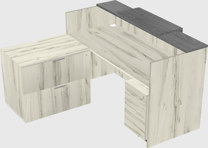 L-shaped modular reception