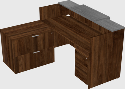L-shaped modular reception