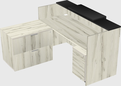 L-shaped modular reception