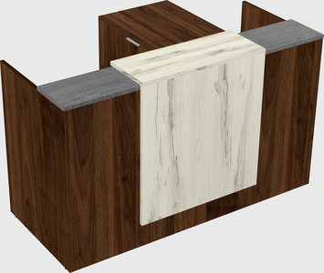 L-shaped modular reception