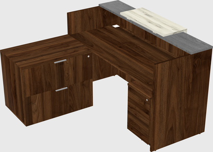 L-shaped modular reception