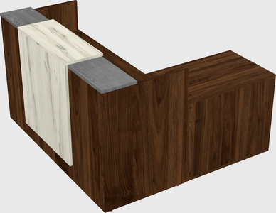 L-shaped modular reception