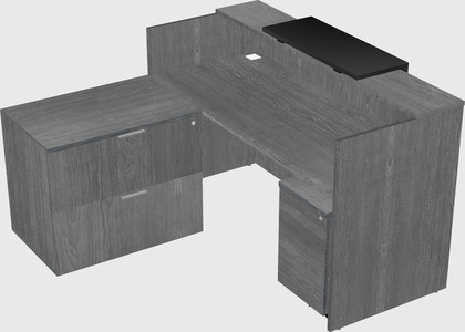 L-shaped modular reception