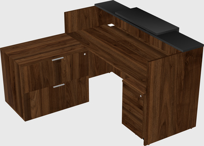 L-shaped modular reception