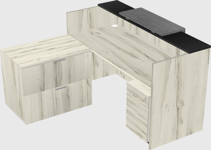 L-shaped modular reception