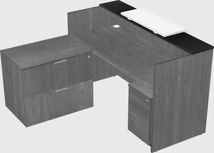 L-shaped modular reception