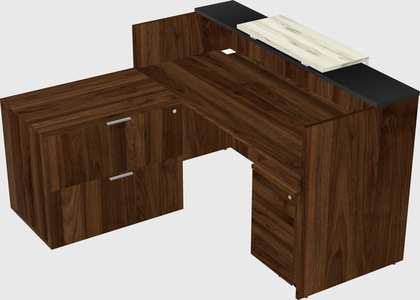 L-shaped modular reception