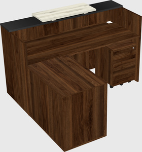 L-shaped modular reception