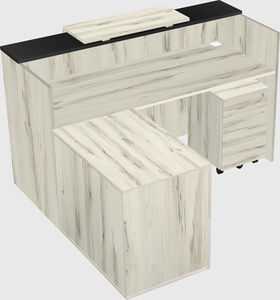 L-shaped modular reception