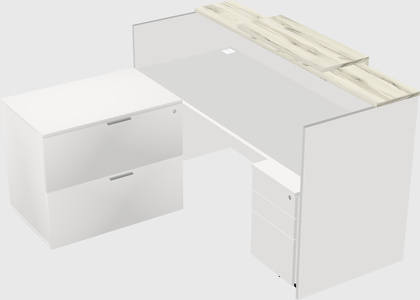 L-shaped modular reception