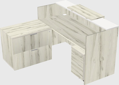 L-shaped modular reception
