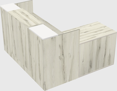L-shaped modular reception
