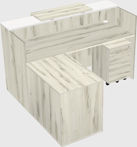 L-shaped modular reception