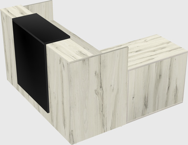 L-shaped modular reception