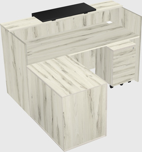 L-shaped modular reception