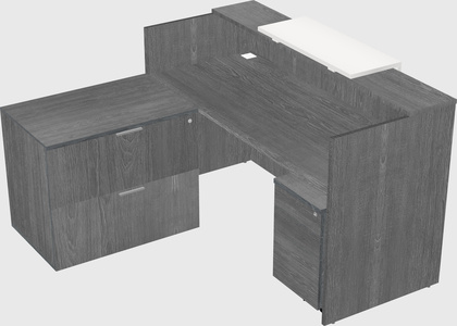 L-shaped modular reception