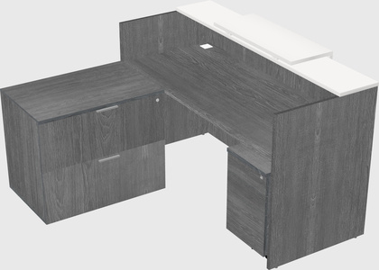 L-shaped modular reception