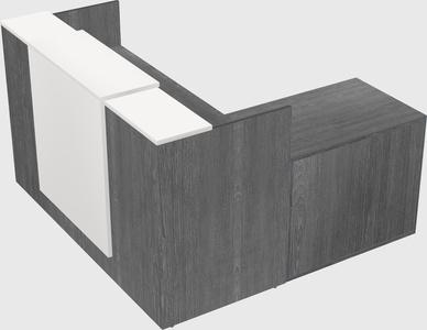 L-shaped modular reception