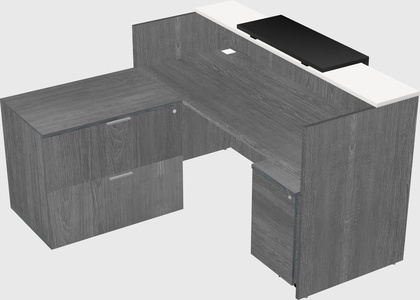 L-shaped modular reception