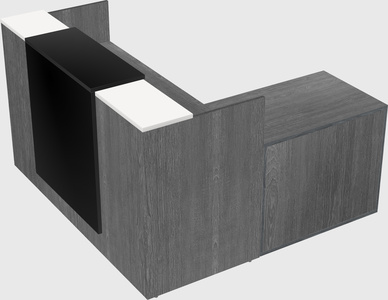 L-shaped modular reception