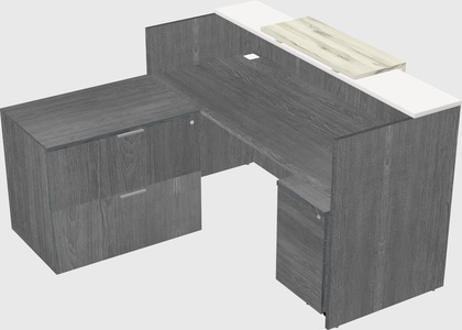 L-shaped modular reception