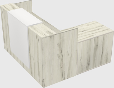 L-shaped modular reception